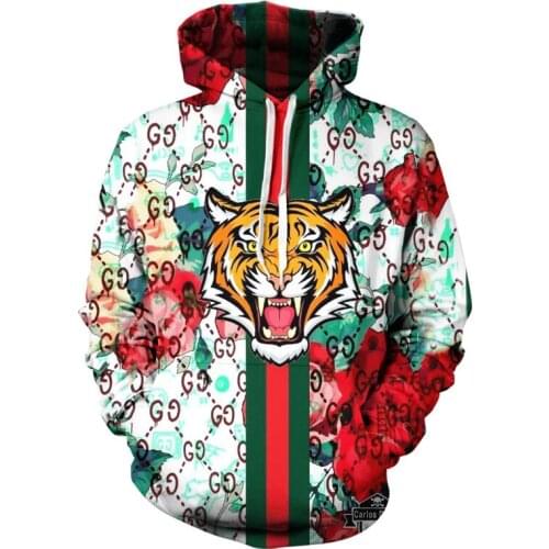 2021 animal lion 3D printing fashion unisex casual jacket sportswear hoodie Harajuku street pullover autumn sweatshirt