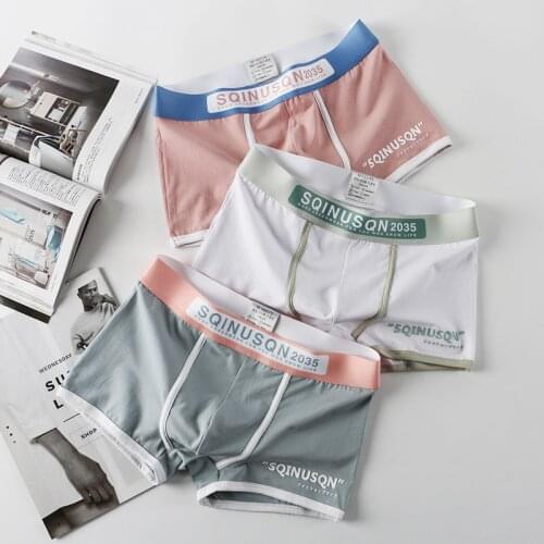 2021The New mens boxer briefs men cotton underwear sexy man boxer briefs men shorts Male Breathable and comfortable Uaderpants