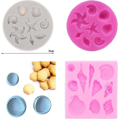 3D Silicone Cake Mold Fashion Shell Conch Shaped Fondant Molds DIY Candy Chocolate Baking Mold Cake Decorating Tools