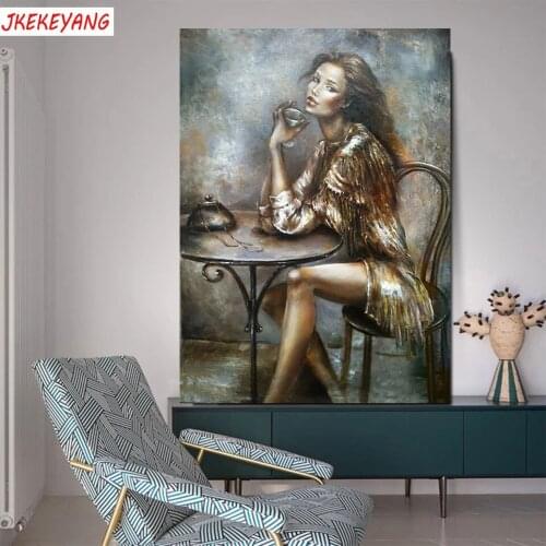 5D DIY square/round Diamond painting Abstract beauty Cross Stitch Diamond Embroidery Pattern Rhinestone J3015
