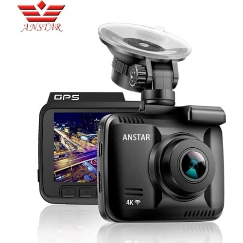 ANSTAR 4K Dash Cam 2880*2160 WiFi Car DVRs Recorder Night Vision Dashcam Dual Lens Vehicle Rear Camera Built in GPS Camcorder