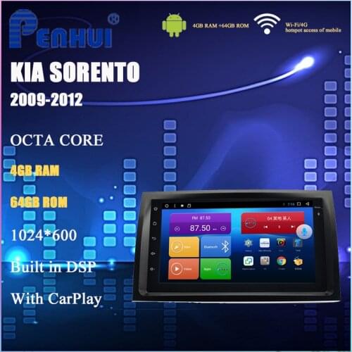 Car DVD for Kia Sorento (2009-2012) Car Radio Multimedia Video Player Navigation GPS Android 10.0 double din