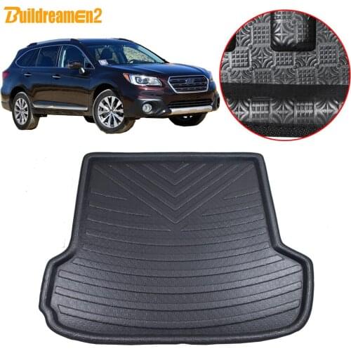 Buildreamen2 Car Rear Trunk Mat Floor Tray Boot Liner Tail Cargo Mud Carpet Pad For Subaru Outback 2015 2016 2017 2018
