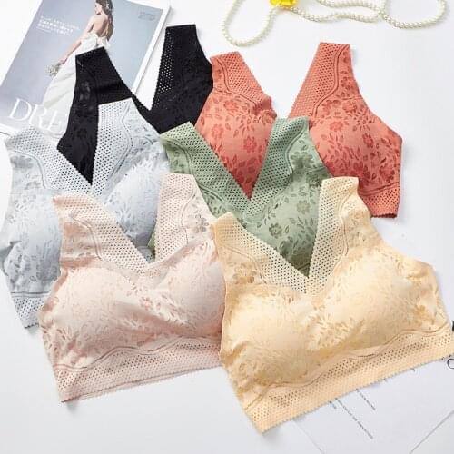 Sexy Lace Women Bra Push Up Bralette Lingerie Underwear Brassiere Active Seamless Bra Vest Wire Free Padded Sports Bras Tops