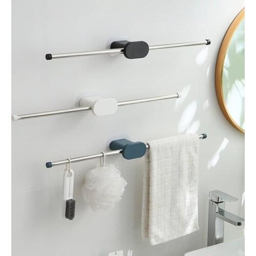 Double Towel Rack Holder Stainless Steel Multi-Purpose Slippers Storage Rack Hanger Shelf Kitchen Bathroom Orgainzer Acessories