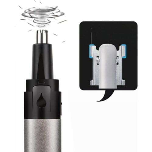 Electric Nose Hair Trimmer SPORTSMAN SM-423 Metal Aluminum Tube Body Nose Hair Shaving Device USB Rechargeable Water Washing