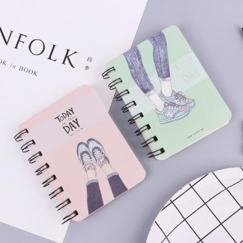 G5AA Shoe Mini Daily Office Supplies Planner Spiral Notebook Diary Notepad Memo Pad