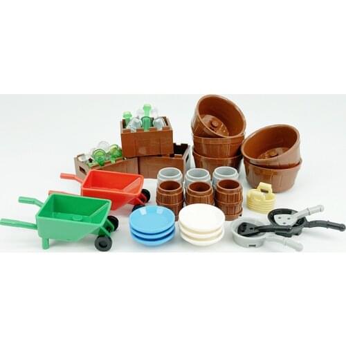MOC Ctiy Farm Tools Building Blocks New Years Gift Childs Favorite Accessories Toy Set Educational Toys City Accessories Model