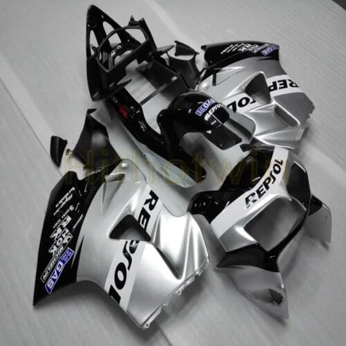 Custom motorcycle ABS Fairing for VFR800 1998 1999 2000 2001 VFR 800 98-01+Botls+silver M2