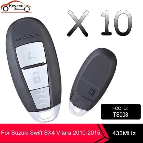 KEYECU 10x OEM 2 Button Smart Key Card 315MHz/433MHz PCF7953XTT ID47 Chip for Suzuki Swift SX4 Vitara 2010-2015 FCC: TS007/TS008