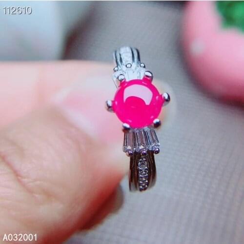 KJJEAXCMY fine jewelry natural Ruby 925 sterling silver new adjustable gemstone women ring support test popular luxury