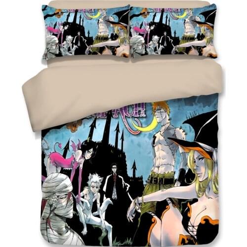 Japan Anime Bleach Duvet Cover Set Comforter Bedding Sets Luxury Cartoon Bedding Set with 1 Duvet Cover and 2 Dakimakura Case