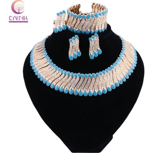 African Beads Jewelry Set Dubai Bridal Jewelry Sets For Women Nigerian Wedding Jewelry Vintage Statement Necklace Set