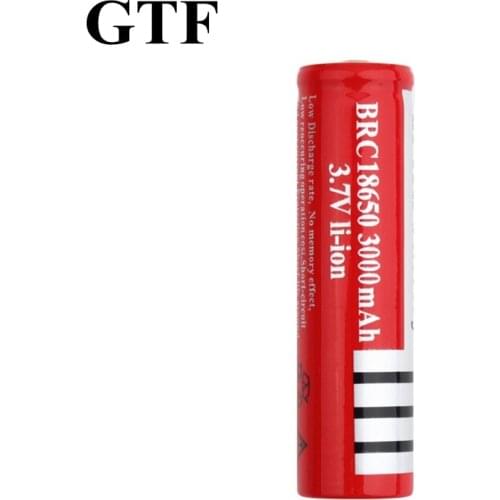 GTF 18650 3.7V 3000mAh Li-ion Battery for flashlight torch headlamp pointed rechargeable Lithium Ion Batteries drop shipping
