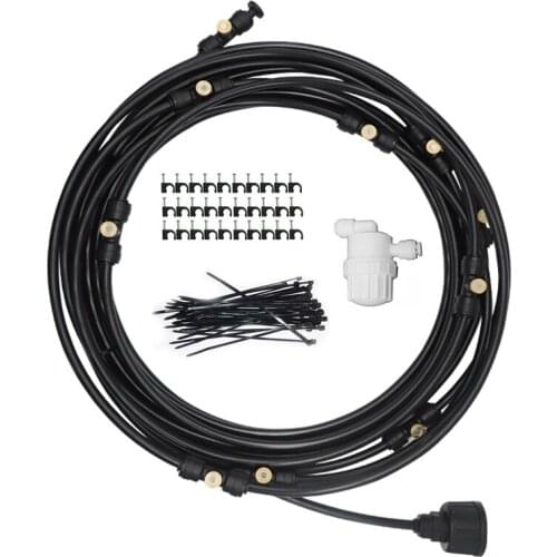 Low pressure 1/4'' misting kit system 6-18M Misting nozzles mist fogging set for fruit and vegetable preservation with filter