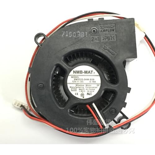 NMB-MAT BM5020-04W-B39 L54 Server Projector Cooling Fan DC 12V 0.16A 50x50x20mm 3-wire