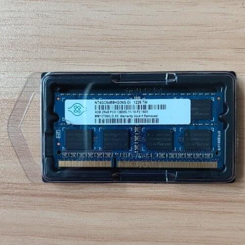Nanya RAMs DDR3 4GB 1600MHz memoria ddr3 4GB 2RX8 PC3-12800S lapptop memory For DDR3 1600MHz ram 204PIN 1.5V good news