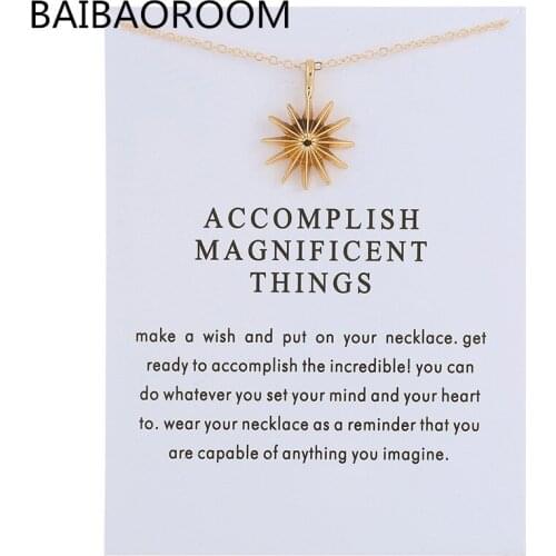 12pcs Accomplish Magnificent Things New Arrived Sun Light Alloy Pendant Chocker Necklace Jewelry For Women