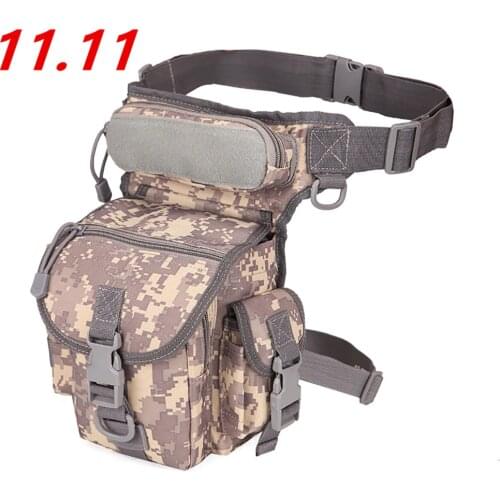 Mens Military Camouflage Drop Leg Bag Panel Utility Waist Belt Pouch Pack Shoulder Bags Oxford Fanny Packs Men Belt Hip Bum Bag