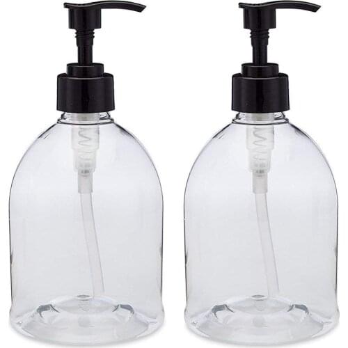 2ps 500ml large capacity empty Refillable Bottle with Foam Pressed Pump clear empty container for shampoo Soap Shower Gel