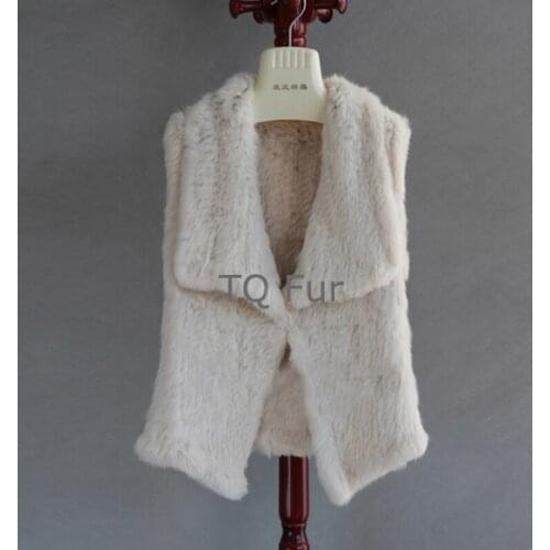 QUEENAWEET Fur Coats With Collar