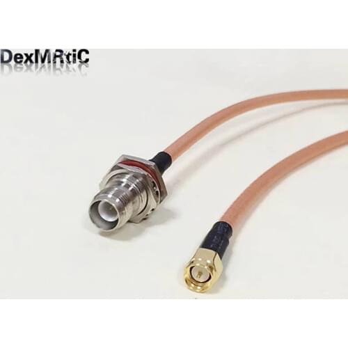 RF coaxial cable RG142 SMA Male Plug Switch RP-TNC Female Jack (male pin) pigtail adapter 50CM 20" low loss