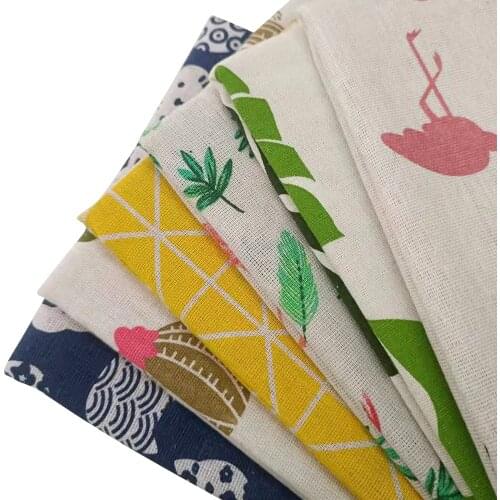 Telas Sewing Cotton Linen Fabric Printed Textile Linen Cotton Canvas Fabic DIY Quilting Pillowcase Tablecloth Curtain Material