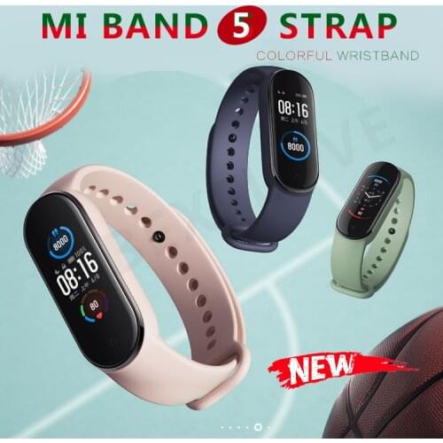 Silicone Bracelet For Xiaomi Mi Band 5 Sport Strap Watch Wrist Strap For Xiaomi mi band 5 Correa Bracelet Miband 5 band5 Strap