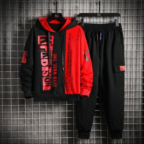 KKSKY Men Tracksuit 2 Piece Set Clothing Hooded Sweatshirt+pants Hoodie Sportwear Suit Ropa Hombre Casual Men Clothes Size M-4XL