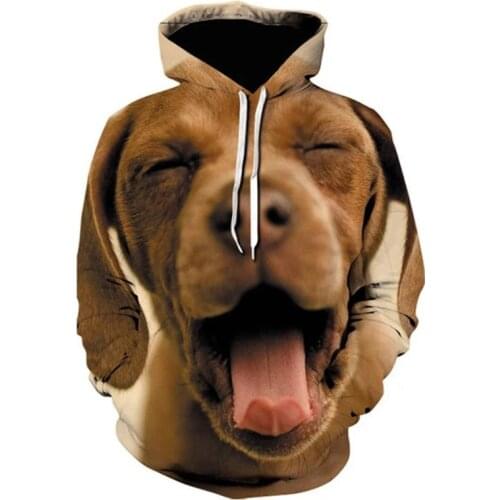 2021 Cute dog Hoodie Hoodies Men Women Fashion Spring Autumn Pullovers Sweatshirts Sweat Homme 3D Tracksuit Streetwear Animal