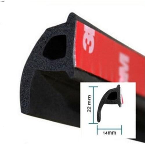 1 Meter P Type 3M Car Motor Door Seal Strip Weatherstrip Rubber Seal Sound Insulation Weatherstrip Seals Car Seal StripHollow