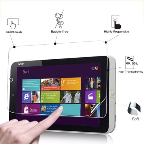 High clear Glossy Protective film For Acer Iconia W3-810 8.1" tablet Anti-Scratches HD LCD Screen Protector Film + clean cloth