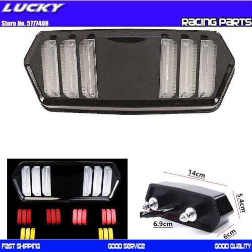 Motorcycle LED Tail Light DC-12V 3W 10mm Rear Brake Stop Turn Signal Lamps For Honda MSX125 CBR650F CTX700 CTX700N