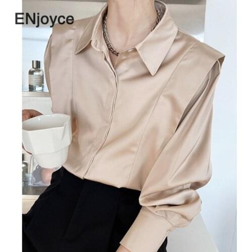 Women Vintage Ruffled Satin Shirt French Palace Style Elegant Slim Blouse Office Ladies Shirts New Work Wear Spring Summer 2021