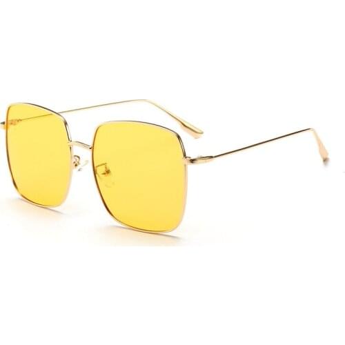 New Style Ladies Sunglasses Fashion Reflective Lens Metal Adult Color Film Sunglasses Driving Sunglasses Sunglasses Women
