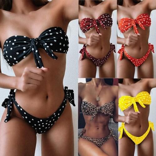 5 Colors Women Bikini Set Swimming Suit Tube Top Sexy Swimwear Two Piece Low Waist Swimsuit Fashion High Quality Bikinis New