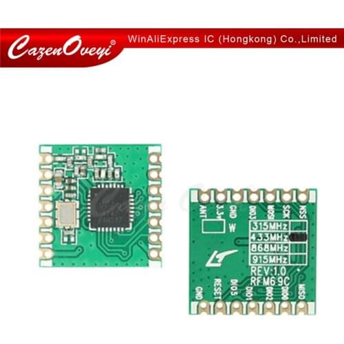 1pcs/lot RFM69HC RFM69HCW RFM69H CW FSK Wireless Transceiver Module SX1231 433 915M 16 * 16mm