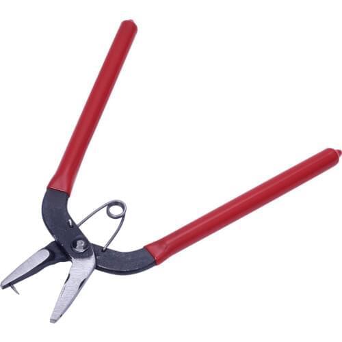 1pcs Jewelry Plier Hole Punch Plier Eyelet Puncher Leather Belt Paper Hole-Punching Handed Tool, Red,155x85x11mm, Pin: 1mm