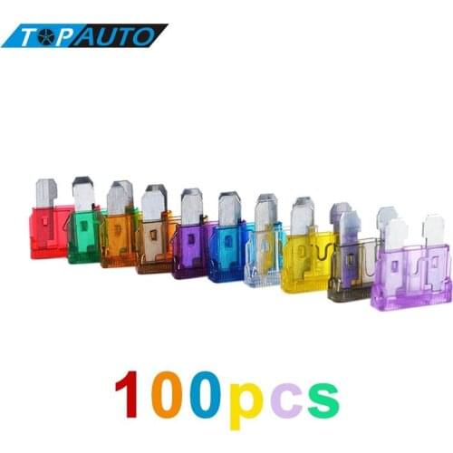 100pcs/lot Assortment Mixed Car Standard Blade Fuses AMP 2A 3A 5A 7.5A 10A 15A 20A 25A 30A 35A for Vehicle Motorcycle Boat Truck