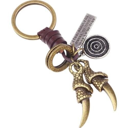 2019 Key Ring Chain Trinket Key chain Beast Eagle Claw Keyrings Car Key Holder Jewelry Accessories Mens Best Keychains Gift