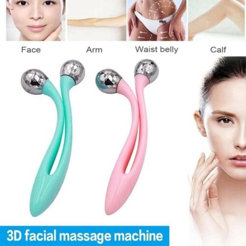 3D 360 Degree Rotation Massager Face-lifting V Face Manual Roller Instrument Physical Face-lifting Face Roller Massager