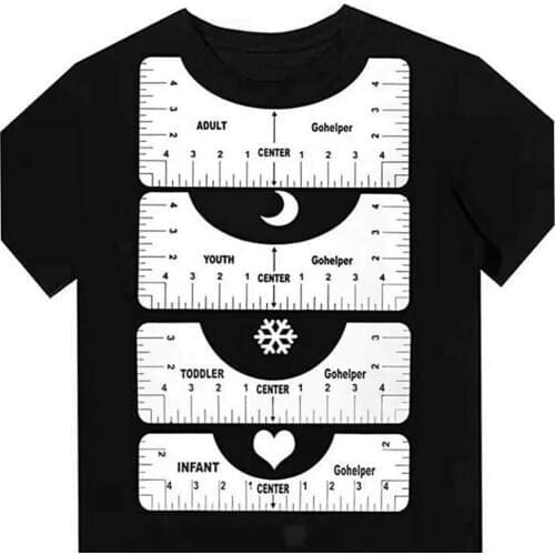 4Pcs/Set T-Shirt Alignment Ruler Craft Ruler For Guiding Clothing Design Craft Tool Set DIY Making Sewing Accessories 2021