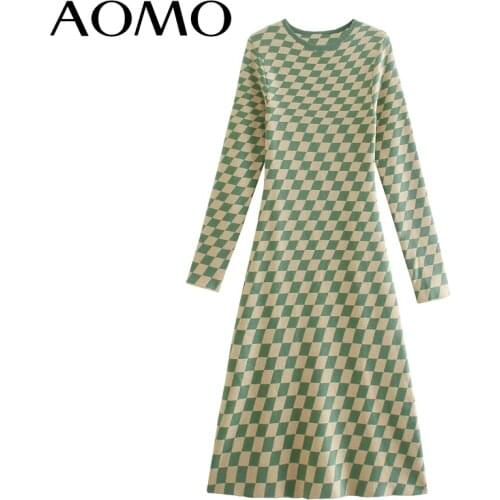 Модные трикотажные платья AOMO China At AliExpress