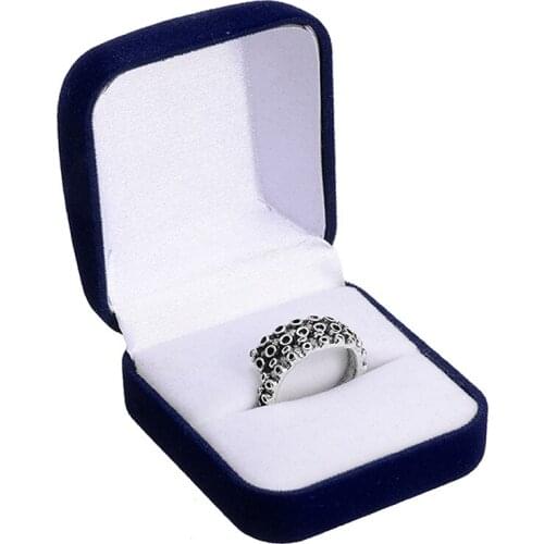 Velvet Ring Box Classic Vintage Earrings Ring Jewellery Display Storage Foldable Case Statement Packing Gift Boxes Shellhard