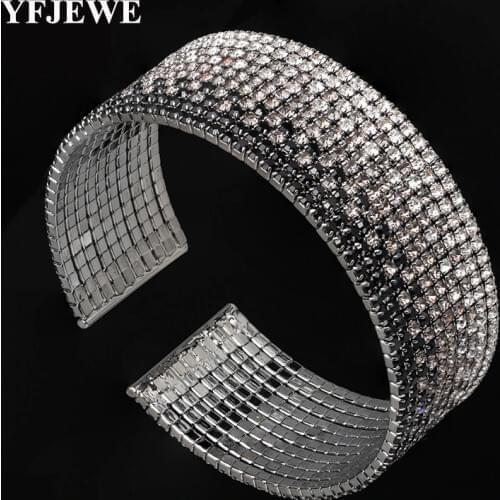 YFJEWE New Design Crystal Bracelets For Women Lover Bracelets & Bangles Crystal Silver Color Women Jewelry Christmas Gift B232