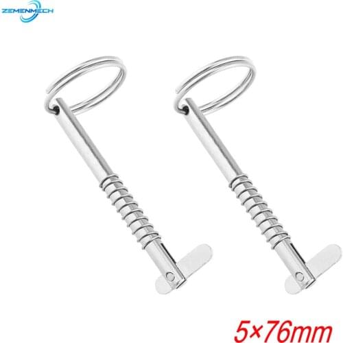 2PC 5mm Stainless Steel 316 Quick Release Pin for Boat Bimini Top Deck Hinge Marine Hardware Boat Accessories Kayak Shipbuilding