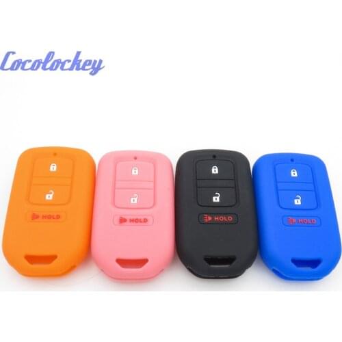 Cocolockey Silicone Car Key Cover Bag Holder for Honda 2013 2014 for Accord Civic Pilot CRV HRV EX EXL Remote Keyless Holder