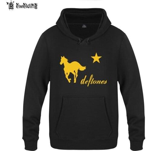 Mens Hoodies Deftones White Pony Printed Hoodie Men Fleece Long Sleeve Mans Sweatshirt Rock Hip Hop Pullover Homens Moletom New