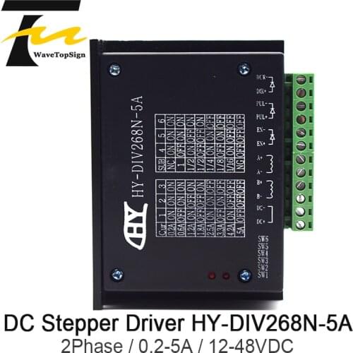 WaveTopSign TB6600 Stepper Motor Driver HY-DIV268N-5A 2Phase Hybrid Using DC 12 ~ 48V for Engraving Machine & Cutting Machine