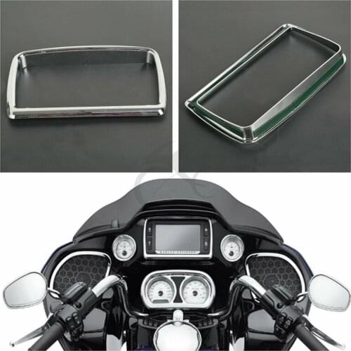 Motorcycle Chrome Radio Trim Bezel Fit For Harley 61400298 Road Glide FLTRUSE FLTRX Special FLTRXS 2015-2020 ABS Plastic
